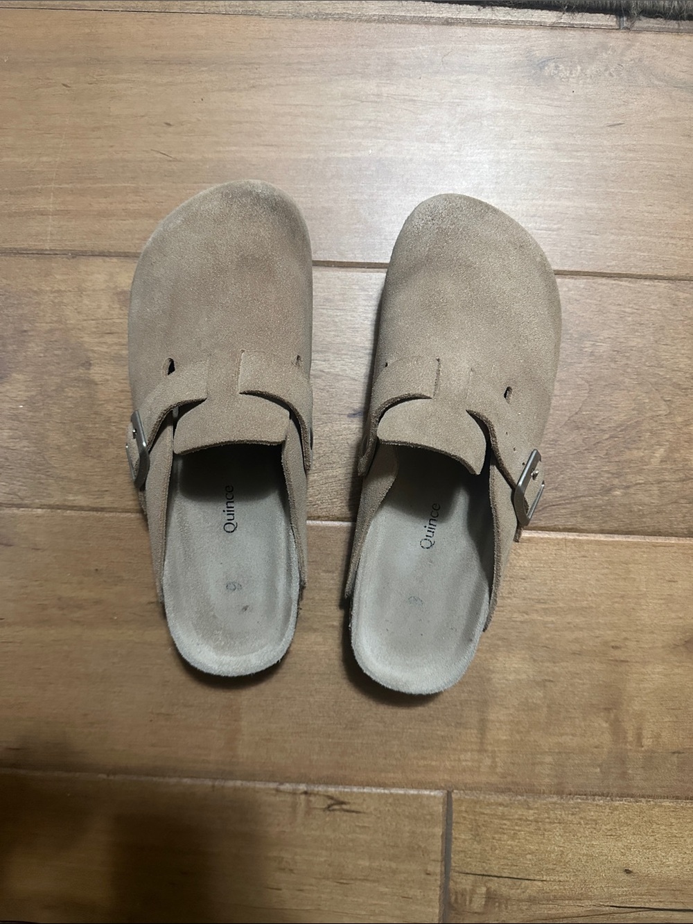 Quince Women’s Suede Slip-On Clogs in Tan